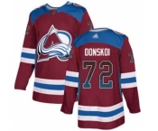 en's Avalanche #72 Joonas Donskoi Burgundy Home Authentic Drift Fashion Stitched Hockey Jersey