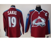 nhl colorado avalanche #19 sakic c patch (red blue)