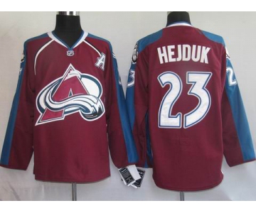 nhl colorado avalanche #23 hejduk (red blue)