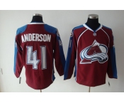 nhl colorado avalanche #41 anderson (red blue)