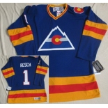 nhl jerseys colorado avalanche #1 resch blue(ccm throwback)