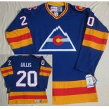 nhl jerseys colorado avalanche #20 gillis blue(ccm throwback)