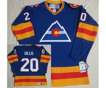 nhl jerseys colorado avalanche #20 gillis blue(ccm throwback)