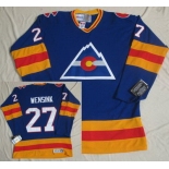 nhl jerseys colorado avalanche #27 wensink blue(ccm throwback)