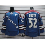 nhl jerseys colorado avalanche #52 foote blue