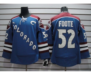 nhl jerseys colorado avalanche #52 foote blue