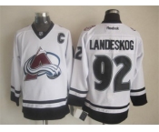 nhl jerseys colorado avalanche #92 gabriel landeskog white-black