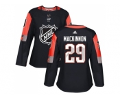 Women Adidas Colorado Avalanche #29 Nathan MacKinnon Black 2018 All-Star Central Division Authentic Stitched NHL Jersey