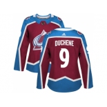 Women Adidas Colorado Avalanche #9 Matt Duchene Burgundy Home Authentic Stitched NHL Jersey