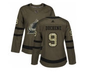 Women Adidas Colorado Avalanche #9 Matt Duchene Green Salute to Service Stitched NHL Jersey