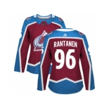 Women Adidas Colorado Avalanche #96 Mikko Rantanen Burgundy Home Authentic Stitched NHL Jersey