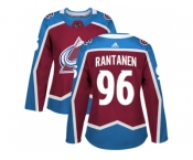 Women Adidas Colorado Avalanche #96 Mikko Rantanen Burgundy Home Authentic Stitched NHL Jersey