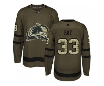 Youth Adidas Colorado Avalanche #33 Patrick Roy Green Salute to Service Stitched NHL Jersey