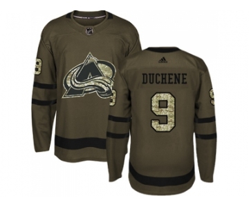 Youth Adidas Colorado Avalanche #9 Matt Duchene Green Salute to Service Stitched NHL Jersey