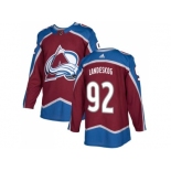 Youth Adidas Colorado Avalanche #92 Gabriel Landeskog Burgundy Home Authentic Stitched NHL Jersey