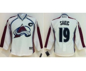 youth nhl jerseys colorado avalanche #19 sakic white[patch C]