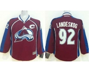 youth nhl jerseys colorado avalanche #92 landeskog red