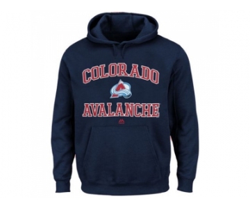 Colorado Avalanche Majestic Navy Blue Heart & Soul Hoodie