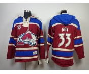 nhl colorado avalanche #33 roy red [pullover hooded sweatshirt]