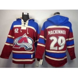 nhl jerseys colorado avalanche #29 mackinnon red-blue[pullover hooded sweatshirt]