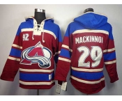 nhl jerseys colorado avalanche #29 mackinnon red-blue[pullover hooded sweatshirt]