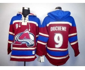 nhl jerseys colorado avalanche #9 duchene red-blue[pullover hooded sweatshirt]