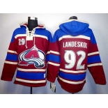 nhl jerseys colorado avalanche #92 landeskog red-blue[pullover hooded sweatshirt]