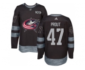 Adidas Columbus Blue Jackets #47 Dalton Prout Black 1917-2017 100th Anniversary Stitched NHL Jersey