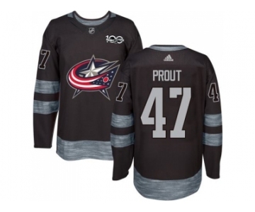 Adidas Columbus Blue Jackets #47 Dalton Prout Black 1917-2017 100th Anniversary Stitched NHL Jersey