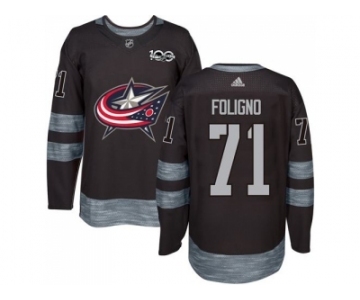 Adidas Columbus Blue Jackets #71 Nick Foligno Black 1917-2017 100th Anniversary Stitched NHL Jersey