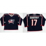 Columbus Blue Jackets #17 Brandon Dubinsky Navy Blue Home Stitched NHL Jersey