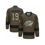 Columbus Blue Jackets #19 Ryan Johansen Green Salute to Service Stitched NHL Jersey