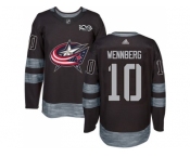 Men Adidas Columbus Blue Jackets #10 Alexander Wennberg Black 1917-2017 100th Anniversary Stitched NHL Jersey