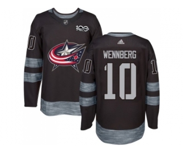 Men Adidas Columbus Blue Jackets #10 Alexander Wennberg Black 1917-2017 100th Anniversary Stitched NHL Jersey