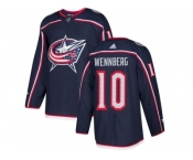 Men Adidas Columbus Blue Jackets #10 Alexander Wennberg Navy Blue Home Authentic Stitched NHL Jersey