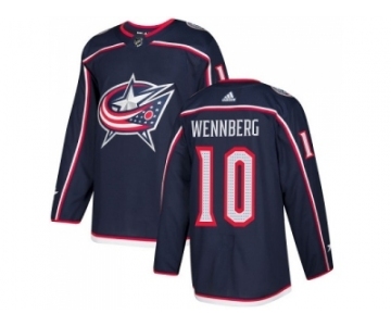 Men Adidas Columbus Blue Jackets #10 Alexander Wennberg Navy Blue Home Authentic Stitched NHL Jersey