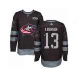 Men Adidas Columbus Blue Jackets #13 Cam Atkinson Black 1917-2017 100th Anniversary Stitched NHL Jersey