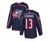 Men Adidas Columbus Blue Jackets #13 Cam Atkinson Navy Blue Home Authentic Stitched NHL Jersey