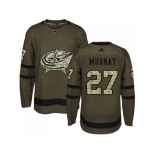 Men Adidas Columbus Blue Jackets #27 Ryan Murray Green Salute to Service Stitched NHL Jersey