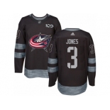 Men Adidas Columbus Blue Jackets #3 Seth Jones Authentic Black 1917-2017 100th Anniversary NHL Jersey