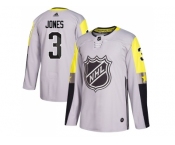 Men Adidas Columbus Blue Jackets #3 Seth Jones Gray 2018 All-Star Metro Division Authentic Stitched NHL Jersey