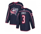 Men Adidas Columbus Blue Jackets #3 Seth Jones Navy Blue Home Authentic Stitched NHL Jersey