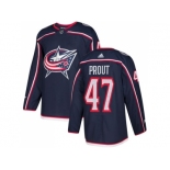 Men Adidas Columbus Blue Jackets #47 Dalton Prout Navy Blue Home Authentic Stitched NHL Jersey