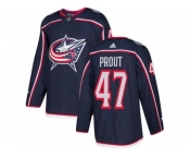 Men Adidas Columbus Blue Jackets #47 Dalton Prout Navy Blue Home Authentic Stitched NHL Jersey