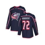 Men Adidas Columbus Blue Jackets #72 Sergei Bobrovsky Navy Blue Home Authentic Stitched NHL Jersey