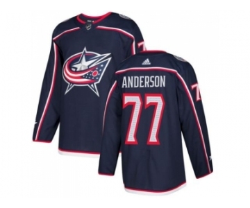 Men Adidas Columbus Blue Jackets #77 Josh Anderson Navy Blue Home Authentic Stitched NHL Jersey