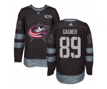 Men Adidas Columbus Blue Jackets #89 Sam Gagner Authentic Black 1917-2017 100th Anniversary NHL Jersey