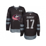 Men Columbus Blue Jackets #17 Brandon Dubinsky Black 1917-2017 100th Anniversary Stitched NHL Jersey