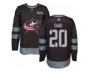 Men Columbus Blue Jackets #20 Brandon Saad Black 1917-2017 100th Anniversary Stitched NHL Jersey