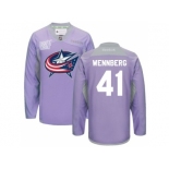 Men Columbus Blue Jackets #41 Alexander Wennberg Fights Cancer Practice Alternate NHL Jersey